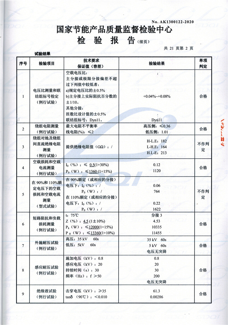 高低压试验报告-S11-1250科尔沁左翼后科尔沁左翼后科尔沁左翼后油浸式变压器-2.jpg